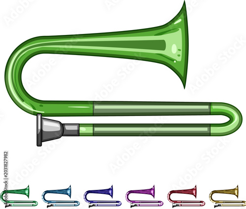 Bild auf Leinwand stemware trombone cartoon