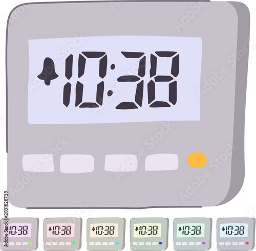 Bild auf Leinwand loud travel alarm clock cartoon