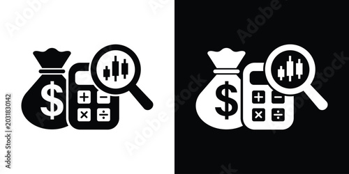 Foto Financial market analysis vector icon