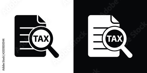 Billede på lærred Tax document audit vector icon