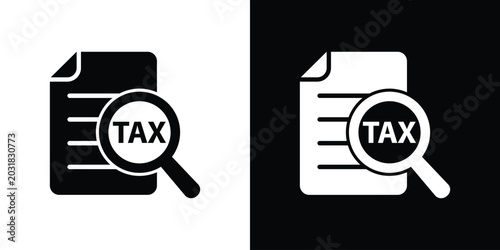 Billede på lærred Tax document audit vector icon