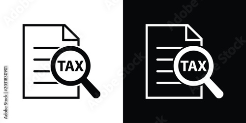 Fotografi Tax document audit vector icon