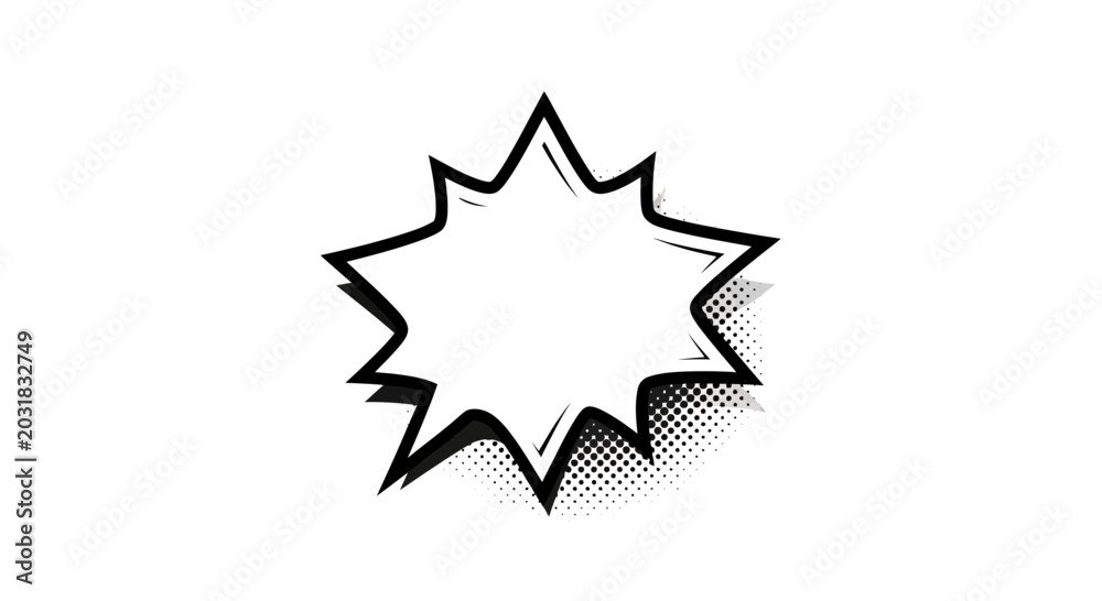 Fototapeta premium Explosion Speech Bubble Comic Style
