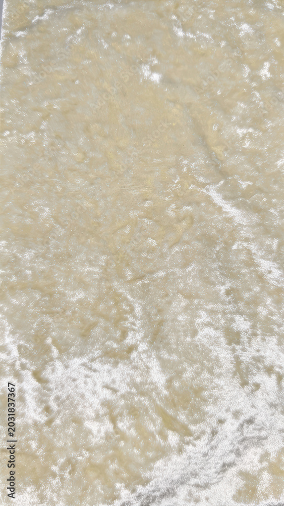 Obraz premium Generative AI, Cream Ribbed Velvet Fabric Texture Background