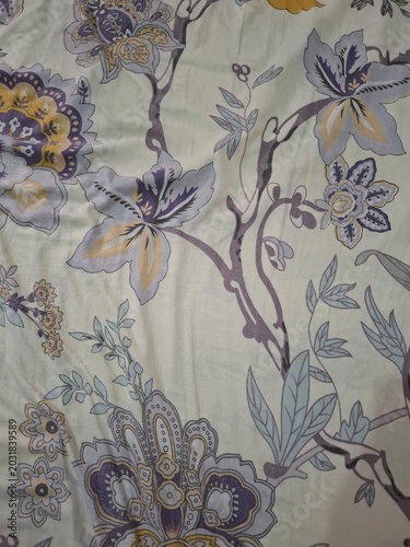 Vintage Floral Fabric Texture