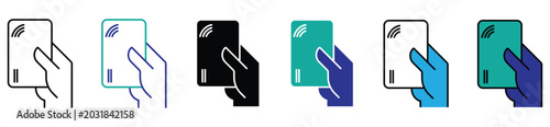 Foto Mobile Wallet and Contactless Card Payment Icons