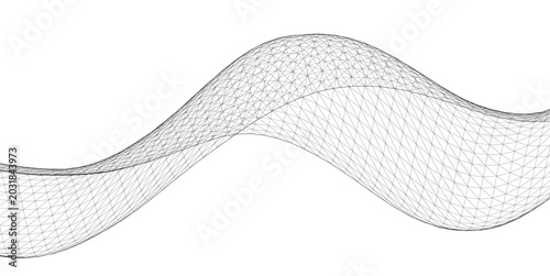 abstract geometric surface wave 3d	
