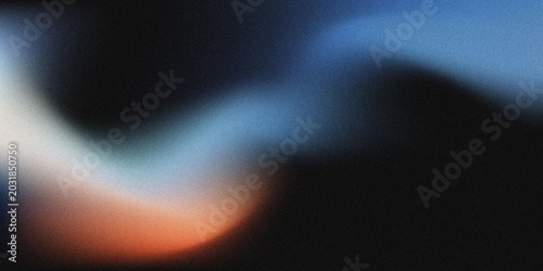 Foto Abstract blue and orange blurred light wave background with soft glow, dynamic g