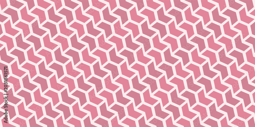 Obraz premium Geometric pattern with purple arrows. Seamless abstract background