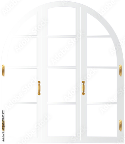 open door isolated on white