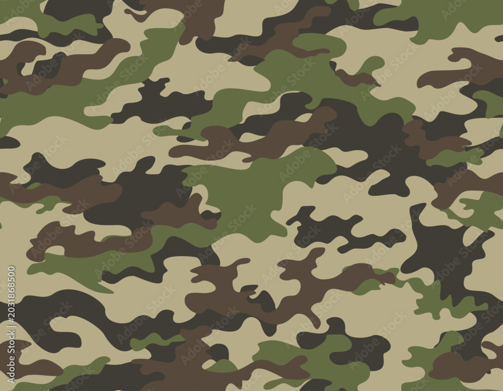 Fototapeta premium Camouflage military pattern, modern vector background, army texture seamless print