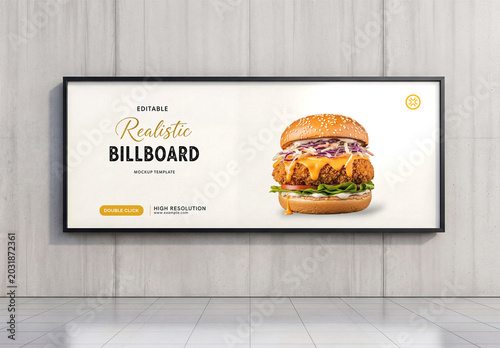 Wall Billboard Mockup