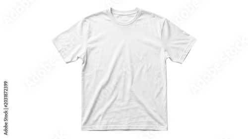 Obraz na plátně White tshirt mockup isolated on transparent background featuring soft fabric tex