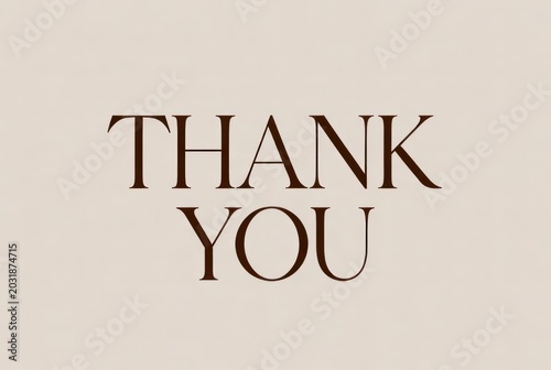 Elegant and Minimalist Design Featuring the Words Thank You on a Soft Background