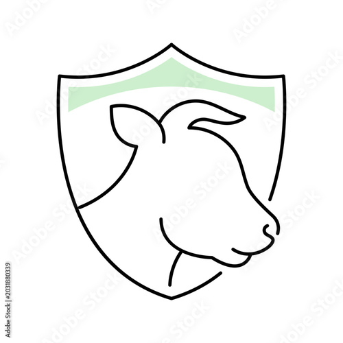 Billede på lærred Cow protection icon