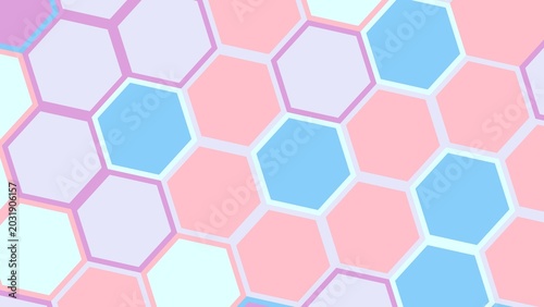 Colorful Hexagonal Pattern Abstract Design