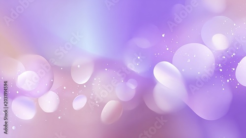 Abstract background with soft purple and pink bokeh lights and sparkling particles