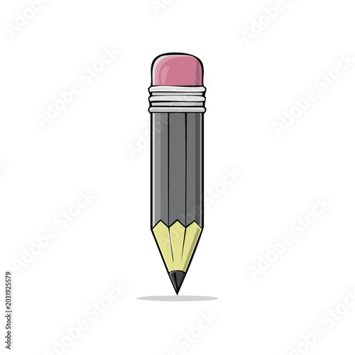 Sharpened Pencil with Eraser Ideal for Drawing Writing and Education