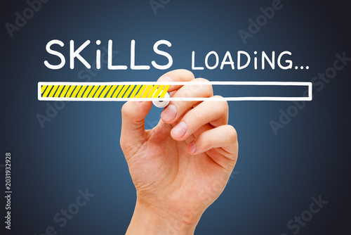 Increasing Skills Loading Bar Educational Concept