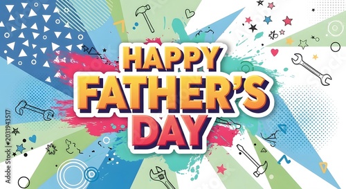 happy fathers day poster