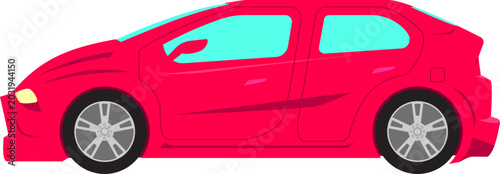 Photography Simple Detail Cartoon Pink Subcompact Car