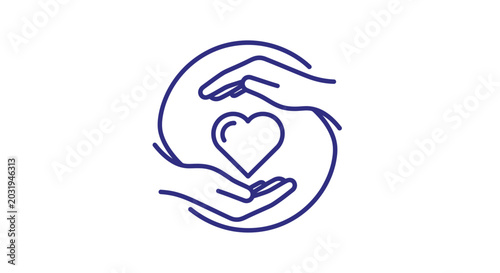 Bild auf Leinwand Hands holding a heart symbol.