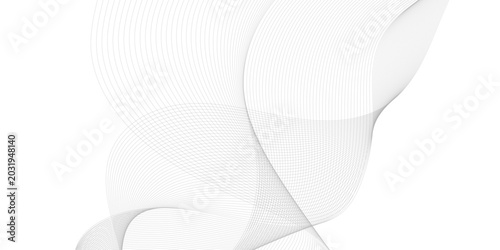 Photos Wireframe mesh network topology with curved lines and grid patterns on white bac