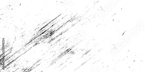 Black grunge texture with diagonal scratches on white background vector graphic design element