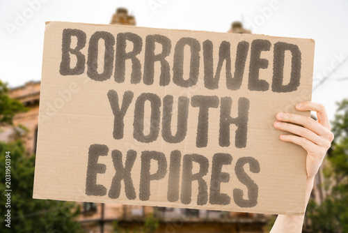 Quadro em tela "Borrowed Youth Expires" Financial obligations quietly consume carefree years during early adulthood for millions