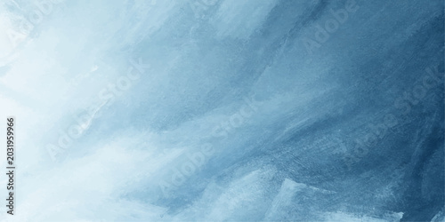 Foto Abstract brushstrokes in cool, calming shades of blue and white evoke a sense of tranquility and depth