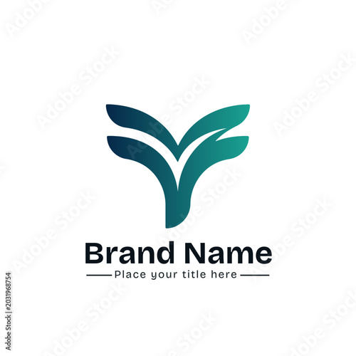 Modern Abstract Letter V Logo Design with Creative Fluid Wing Shapes and Teal Blue Gradient for Aviation, Growth, and Corporate Brand Identity