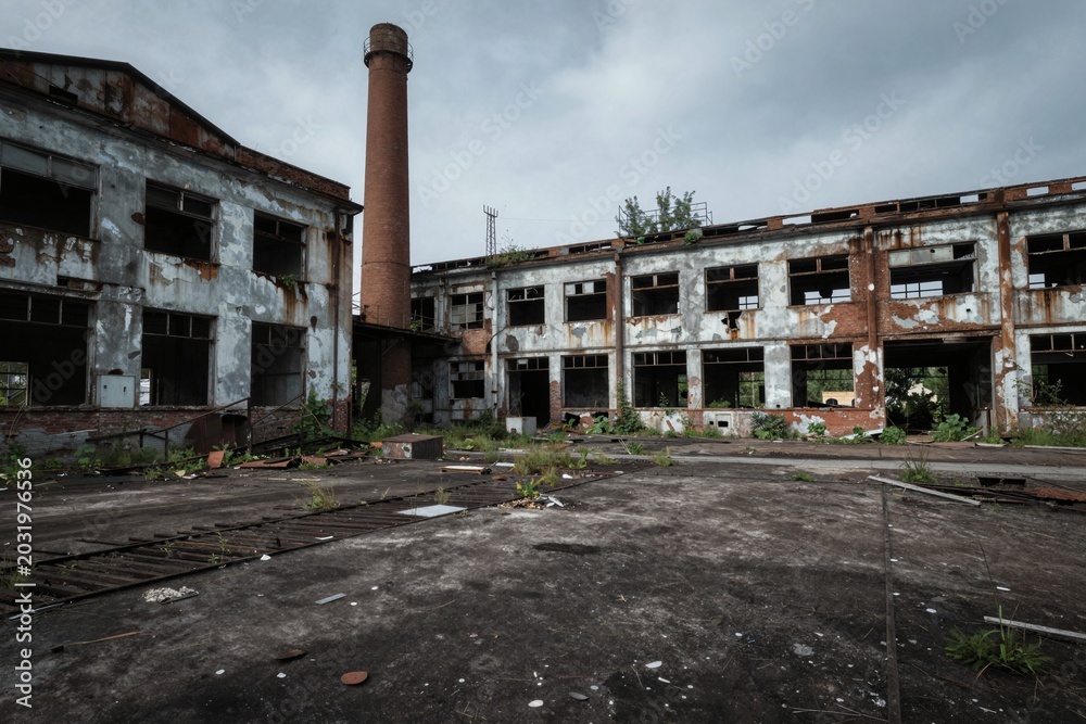 Fototapeta premium Abandoned Industrial Complex - Stark Decay