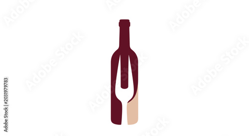 Elegant Wine And Food Logo Design Depicting Sophistication With Combination Of Elements