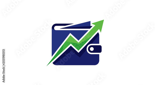Financial Growth Concept with Wallet and Upward Arrow Representing Profit and Investment