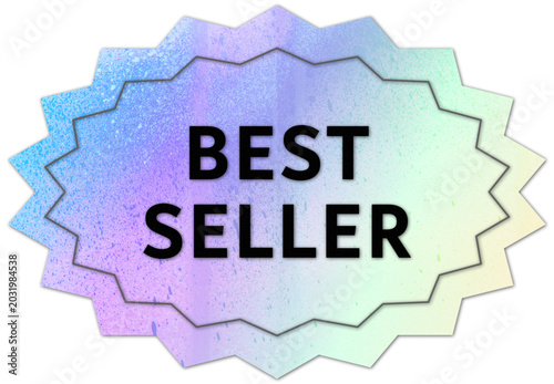 Best Seller Holographic Seal Badge with Pastel Gradient