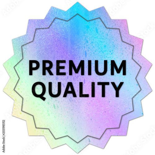 Premium Quality Holographic Seal Badge with Pastel Gradient