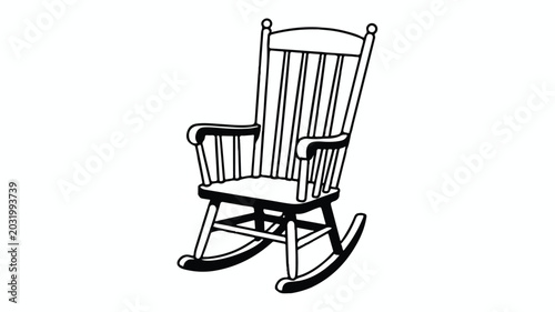 rocking chair with armrests and high backrest