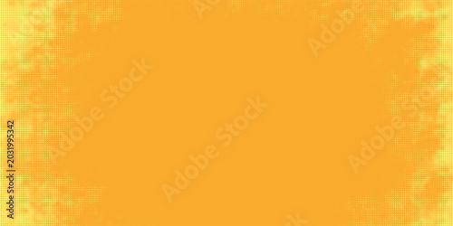 Cuadro en lienzo Yellow orange halftone pattern