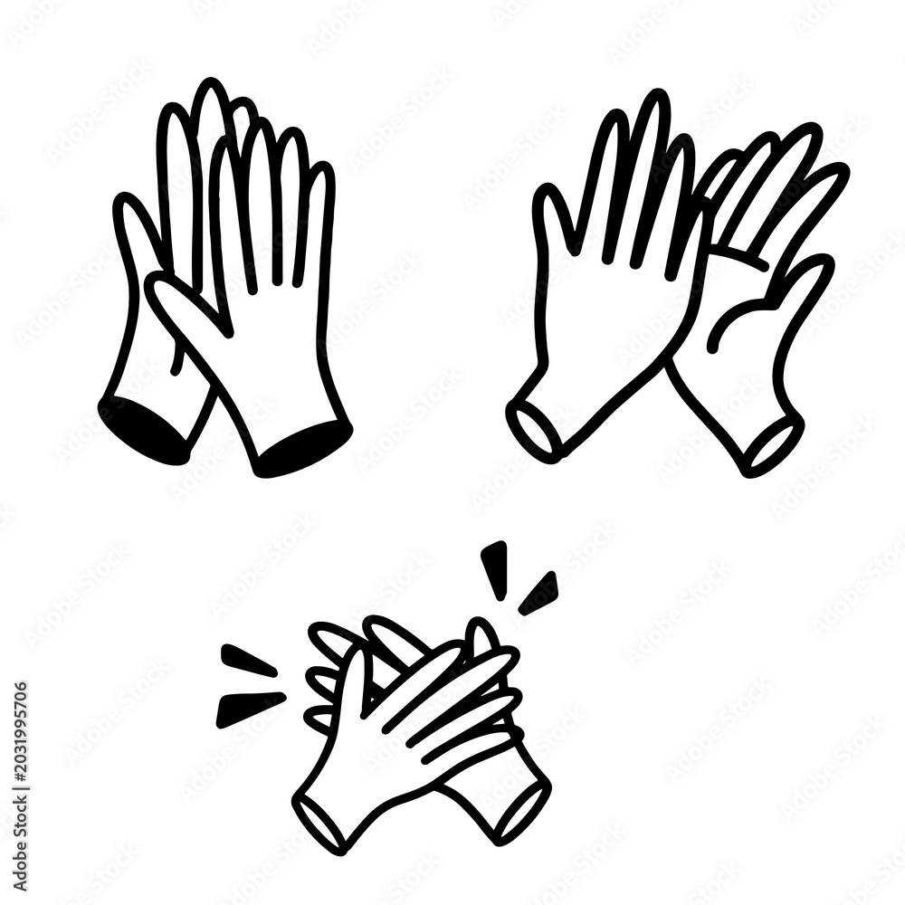 Obraz premium hand gesture icons set
