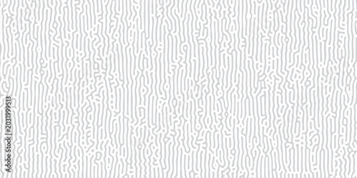 Foto Optical illusion print layout with numerous flowing fine grey labyrinth lines cr