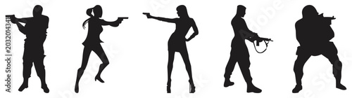 Tactical Armed Forces Silhouette Character Collection.