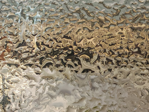 Slika na platnu Abstract Metallic Fractal Texture Reflective Surface Background