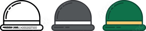Fotografie Bowler hat vector illustration showing classic fashion and accessory concept for