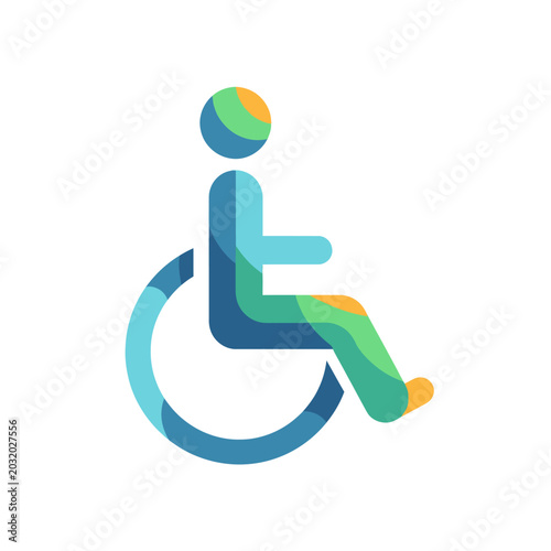 Wheelchair Accessibility Icon - Modern Vector Illustration