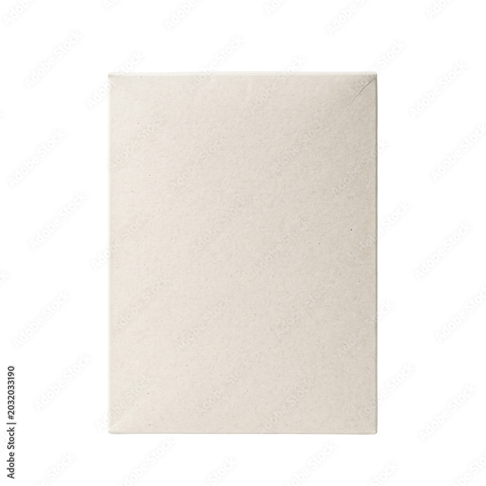 Fototapeta premium Blank rectangular craft paper box top view mockup
