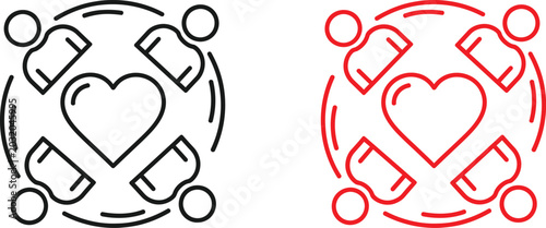 Photos People joining hands in a heart shape symbolizing love unity and teamwork