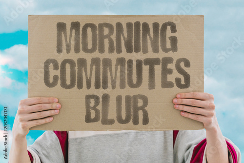 Bild auf Leinwand "Morning Commutes Blur" Sleep debt weakens everyday concentration skills