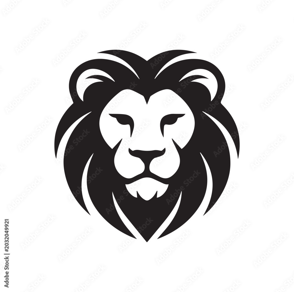 Obraz premium Bold Lion Head Icon