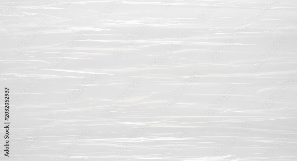 Fototapeta premium A high-quality translucent polyethylene plastic texture featuring subtle wrinkles and light reflections, ideal for modern packaging design, wrinkled, light, macro