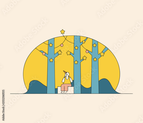 silhouette of a girl with a backpack